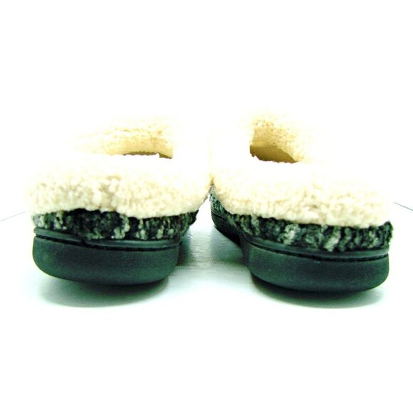 Dearfoams Womens Boucle Faux Shearling Memory Foam Slipper Black White Med 7-8 - Picture 5 of 9